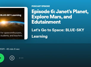 Screenshot of the Blue-Sky learning podcast page